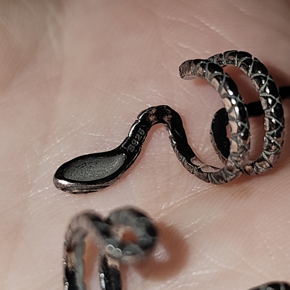 Snake Ear Cuffs Sterling Silver. 925 Stamped - Picture 2 of 3